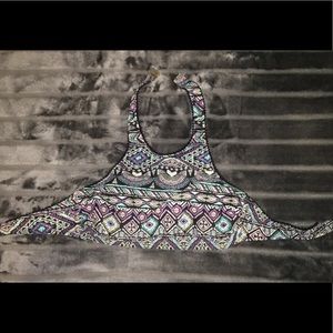 Multi-colored bikini top